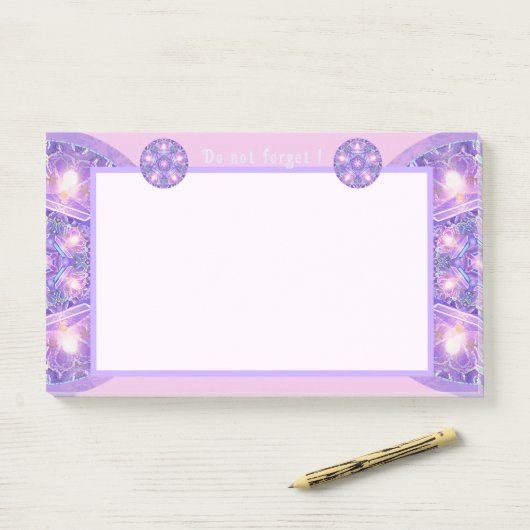 Post-it® Pourpre W1 (Sur un bureau)