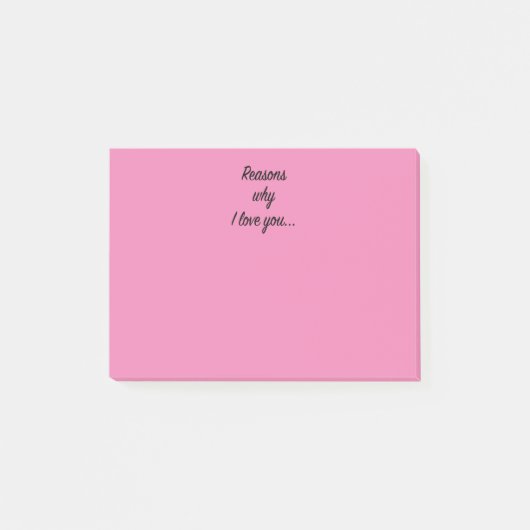 Post-it® Pourquoi je t'aime (Devant)