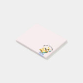 Post-it® Poussin souriant avec slogan dentaire (Incliné)