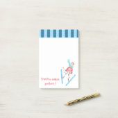 Post-it® Pratique fait parfait saut de ski caricature vache (Sur un bureau)