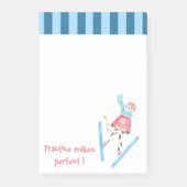 Post-it® Pratique fait parfait saut de ski caricature vache (Devant)
