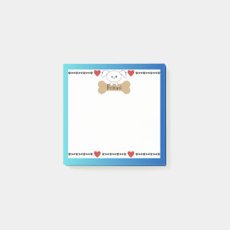 Post-it® Precious Puppy Bone, Paw and Hearts Personnalisé