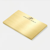 Post-it® Premier Monogramme Modèle Faux Gold Personnalisé P (Incliné)