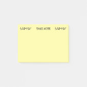 Post-it® Prendre note Musique Jaune Post-it Notes (Devant)