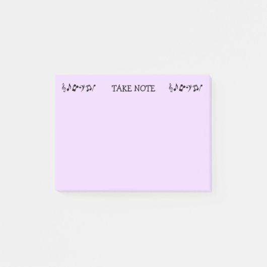 Post-it® Prendre note Purple Music Post-it Notes (Devant)