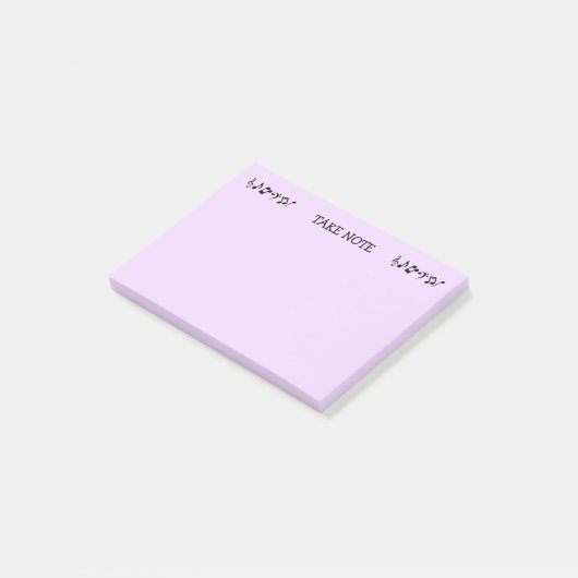 Post-it® Prendre note Purple Music Post-it Notes (Incliné)