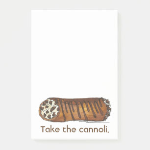 Post-it® Prenez le Cannoli Italien Chocolat Cannolis Postit