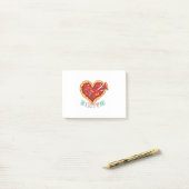 Post-it® Prenez une tranche de mon coeur de pizza (Sur un bureau)