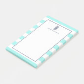 Post-it® Prép ananas | Aqua & Navy personnalisé (Incliné)