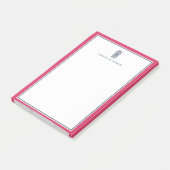 Post-it® Prép ananas | Pink & Navy personnalisé (Incliné)