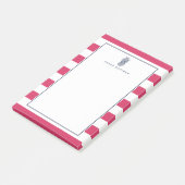 Post-it® Prép ananas | Pink & Navy personnalisé (Incliné)