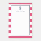 Post-it® Prép ananas | Pink & Navy personnalisé (Devant)