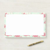 Post-it® Preppy Chic Elegant Pink Flamingo Motif (Sur un bureau)