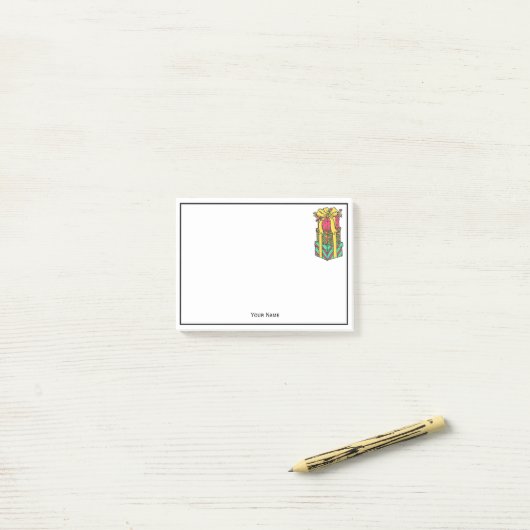 Post-it® Présentations de Noël enroulées empilées Noël (Sur un bureau)