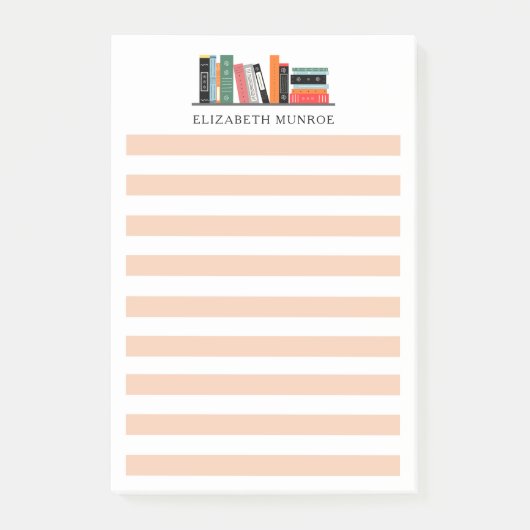 Post-it® Pretty Custom Name Book Lover (Devant)