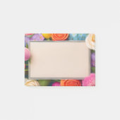 Post-it® Pretty Floral Framed Roses Tulips Hydrangea (Devant)