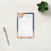 Post-it® Pretty Lush Flowers - Custom Name To Do List (Bureau)