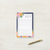 Post-it® Pretty Lush Flowers - Custom Name To Do List (Sur un bureau)