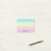 Post-it® Pretty Pastel Mermaid Personal Ajouter Nom (Sur un bureau)