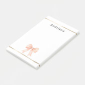 Post-it® Pretty Peach Bow Personalized  (Incliné)