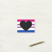 Post-it® Pride Flag biromantique (Sur un bureau)