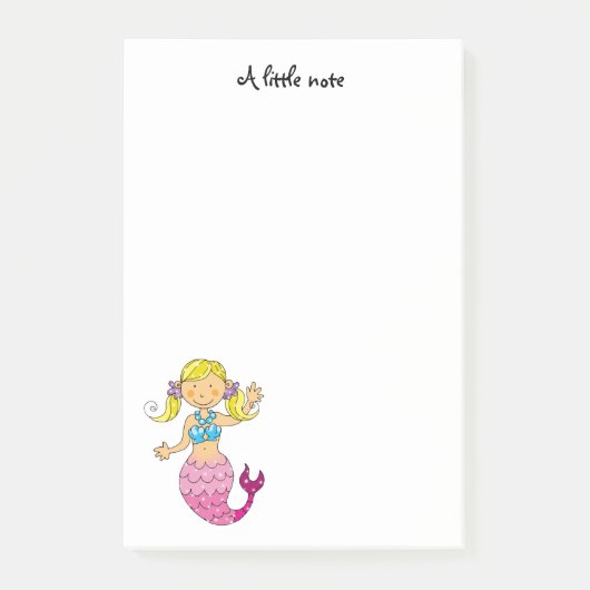 Post-it® princesse mignonne de sirène de mer (cheveux (Devant)