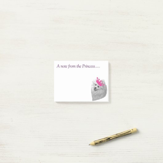 Post-it® Princesse Pomeranian note des illustrations (Sur un bureau)