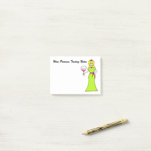 Post-it® Princesse Tasting Notes de vin (Sur un bureau)