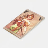 Post-it® Printemps c1900 Top deux tiers par Alphonse Mucha (Incliné)