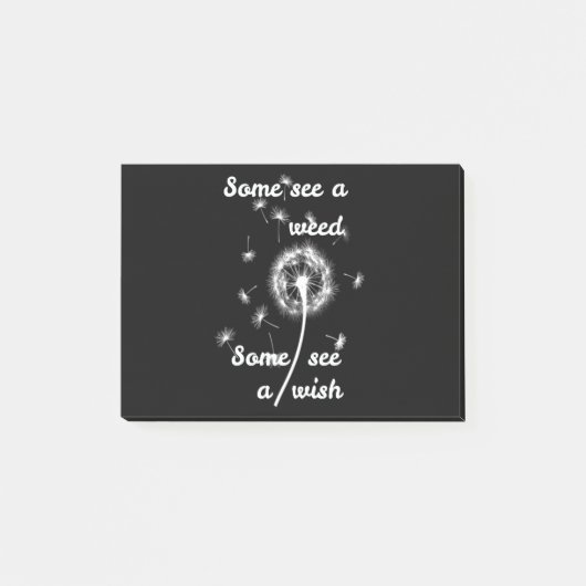 Post-it® printemps /certains voient une mauvaise herbe cert (Devant)