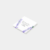 Post-it® Printemps frais camping fleurs de lavande nom date (Incliné)