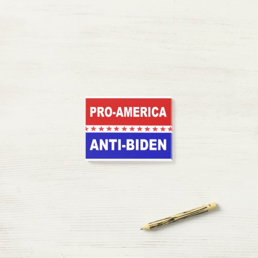 Post-it® Pro America Anti-Biden (Sur un bureau)