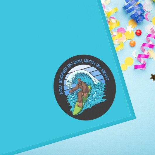 Post-it® Pro By Day, Myth By Night Surfing Bigfoot