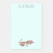 Post-it® Procrastination mignonne paire de paresseux bébé s (Devant)