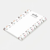 Post-it® Produits De Maquillage Motif & Titre Et Nom Person (Incliné)