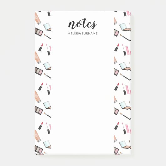 Post-it® Produits De Maquillage Motif & Titre Et Nom Person (Devant)