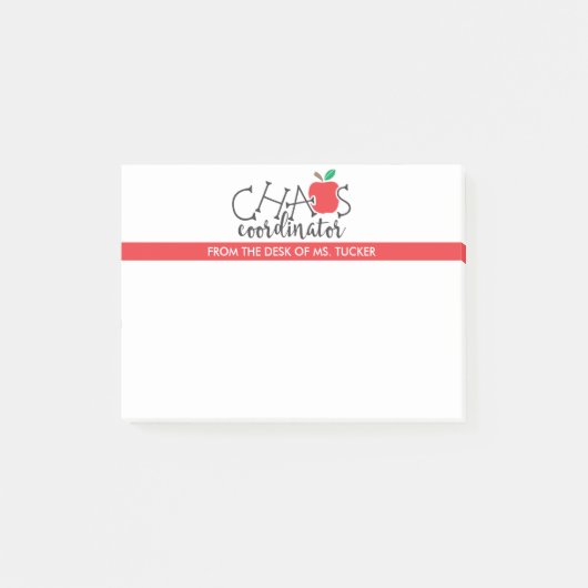 Post-it® Professeur au bureau du coordinateur du Chaos (Devant)