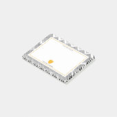 Post-it® Professeur d'Apple de jaune de motif de croquis (Incliné)