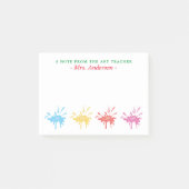 Post-it® Professeur d'art éclaboussé par douleur (Devant)