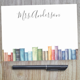 Post-it® Professeur de bibliothécaire de livres aquarelle