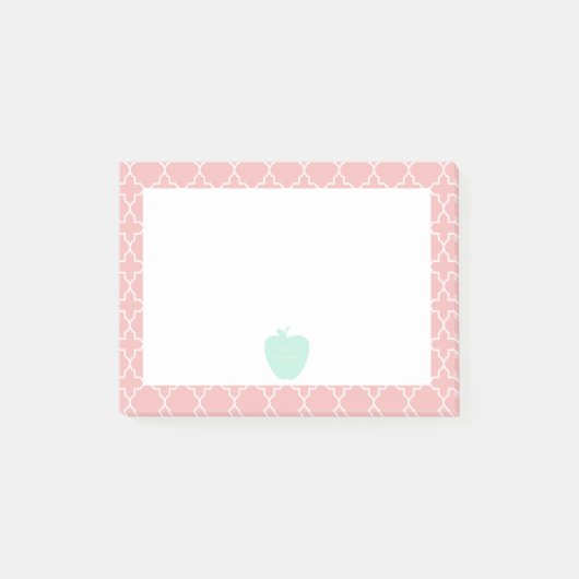Post-it® Professeur de corail bleu d'Apple Quatrefoil (Devant)