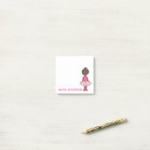 Post-it® Professeur de danse de ballet rose (Sur un bureau)