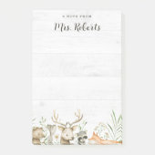 Post-it® Professeur de faune rustique Boho personnalisé (Devant)