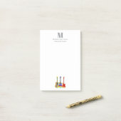 Post-it® Professeur de Guitare Entreprise Musicale Monogram (Sur un bureau)