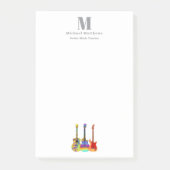 Post-it® Professeur de Guitare Entreprise Musicale Monogram (Devant)