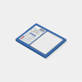 Post-it® Professeur de mathématiques enseignement de mathém (Incliné)