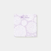 Post-it® Professeur de motif de fleurs pourpres personnalis (Devant)