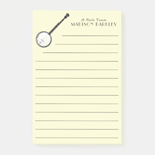 Post-it® Professeur de musique de Banjo (Devant)