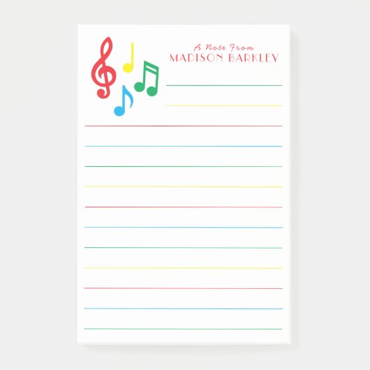 Post-it® Professeur de musique note de musique (Devant)
