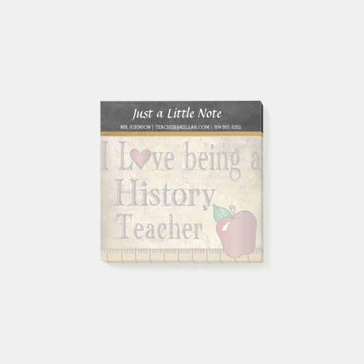 Post-it® Professeur d'histoire | Style Vintage (Devant)